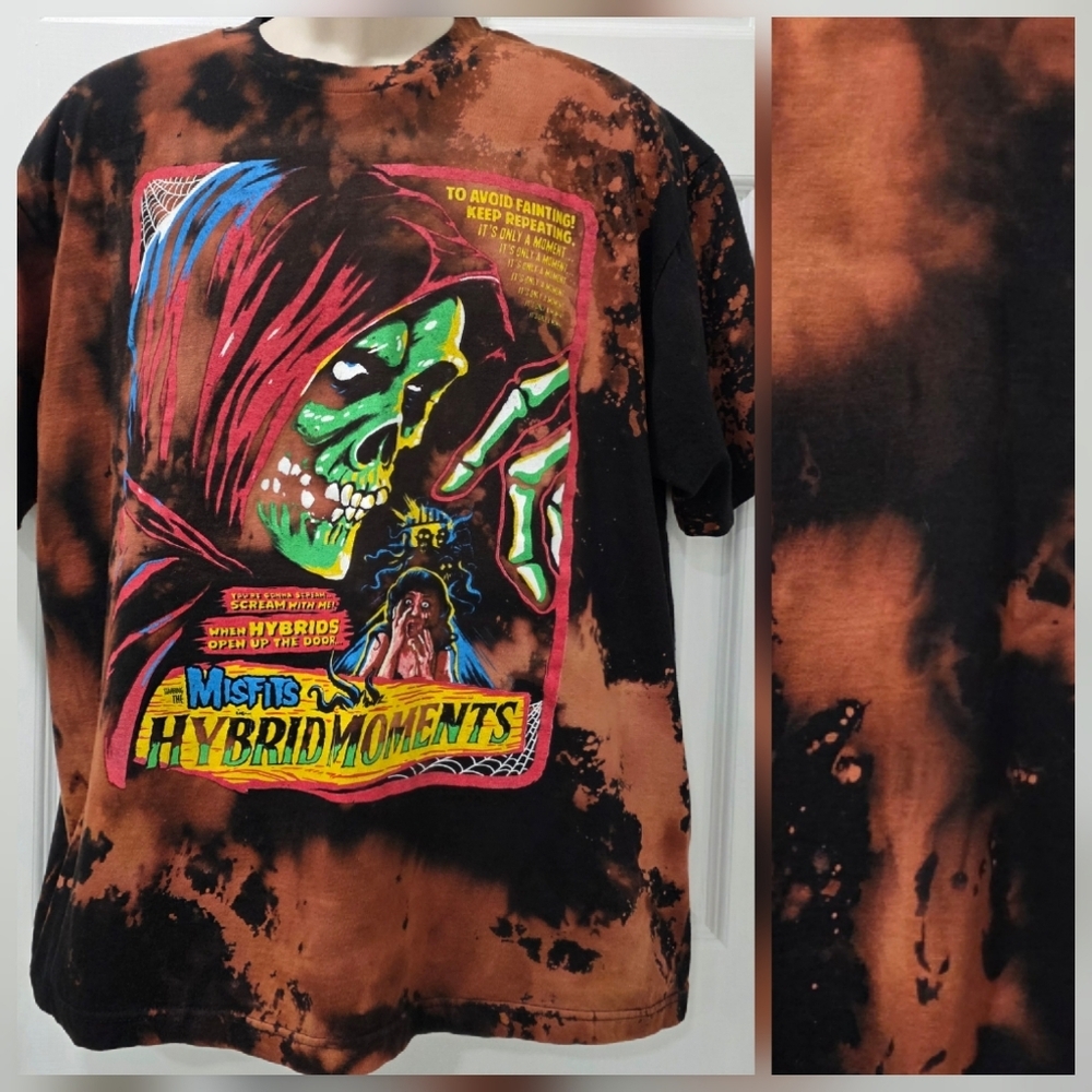 MISFITS Hybrid Moments Tie-Dye Graphic TShirt Upcycled Size M